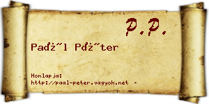 Paál Péter névjegykártya